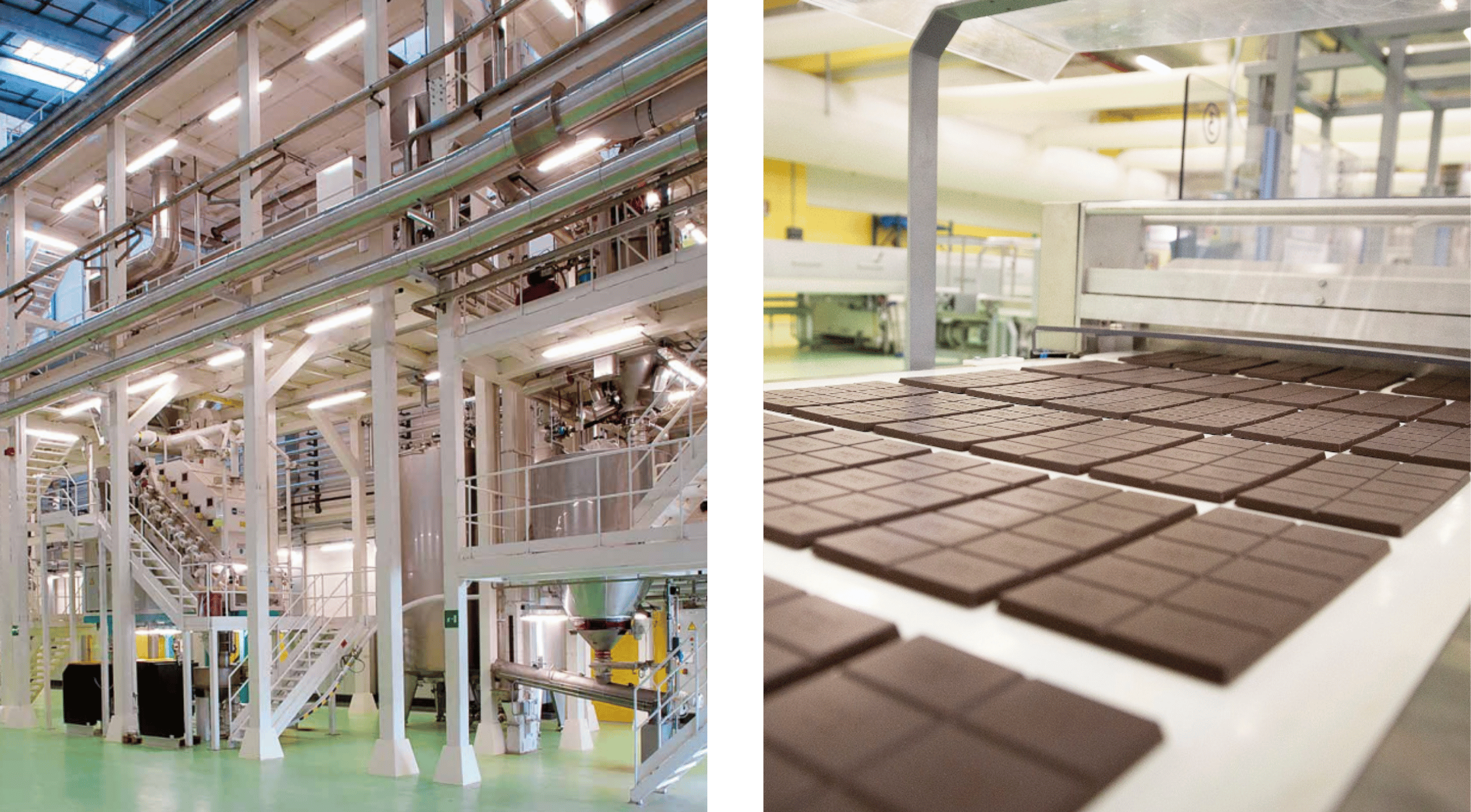 Stabilimento ICAM e cioccolato prodotto